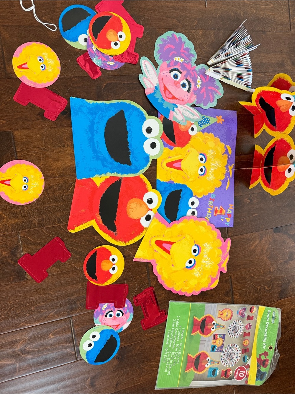 Happy 1st BD
Sesame Street Party Cutouts - Blue, Red, Yellow, Pink